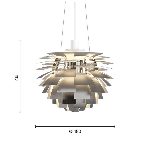 ルイスポールセン　PHアーティチョーク　リプロダクト　48cm　シルバー ルイスポールセン PHアーティチョーク リプロダクト 48cm シルバー